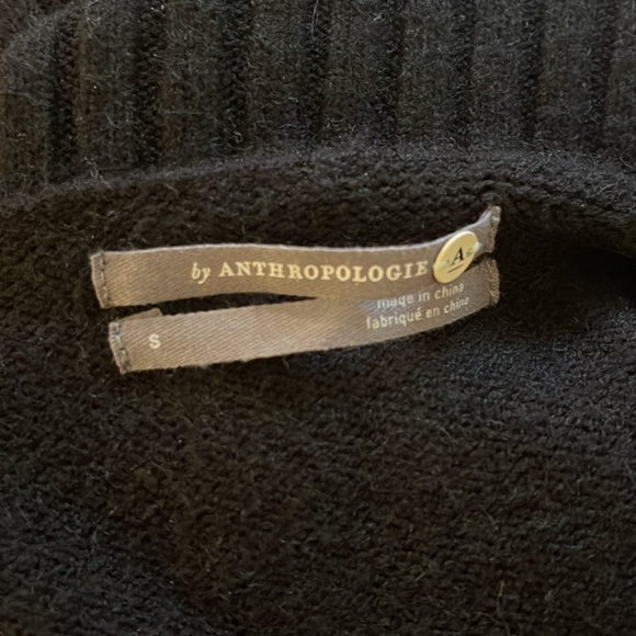 Anthropologie Black/Grey Color Block Turtleneck - Picture 6 of 6